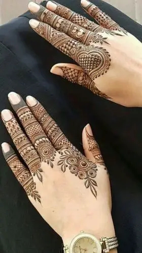 Back Hand Finger Mehndi Design