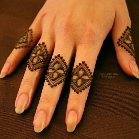 Easy Finger Mehndi Design