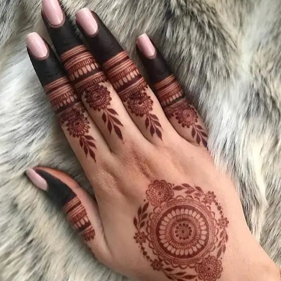 Easy Finger Mehndi Design