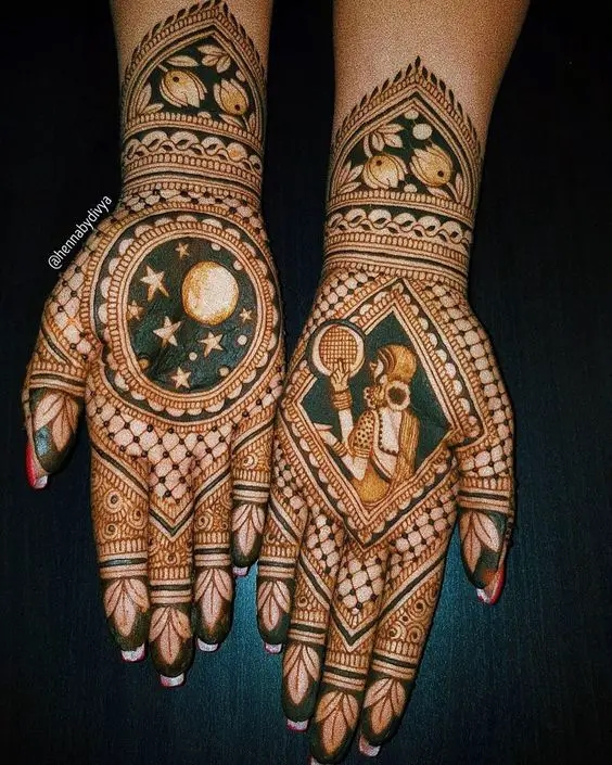 best karwa chauth mehndi design