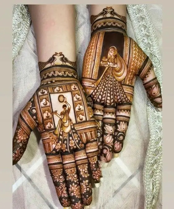 beautiful karwa chauth mehndi design