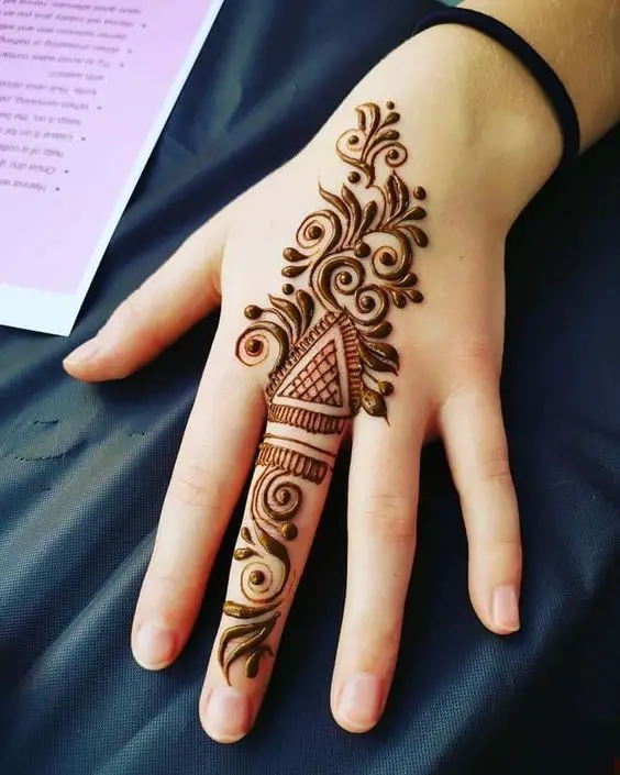 Ring Finger Mehndi Design