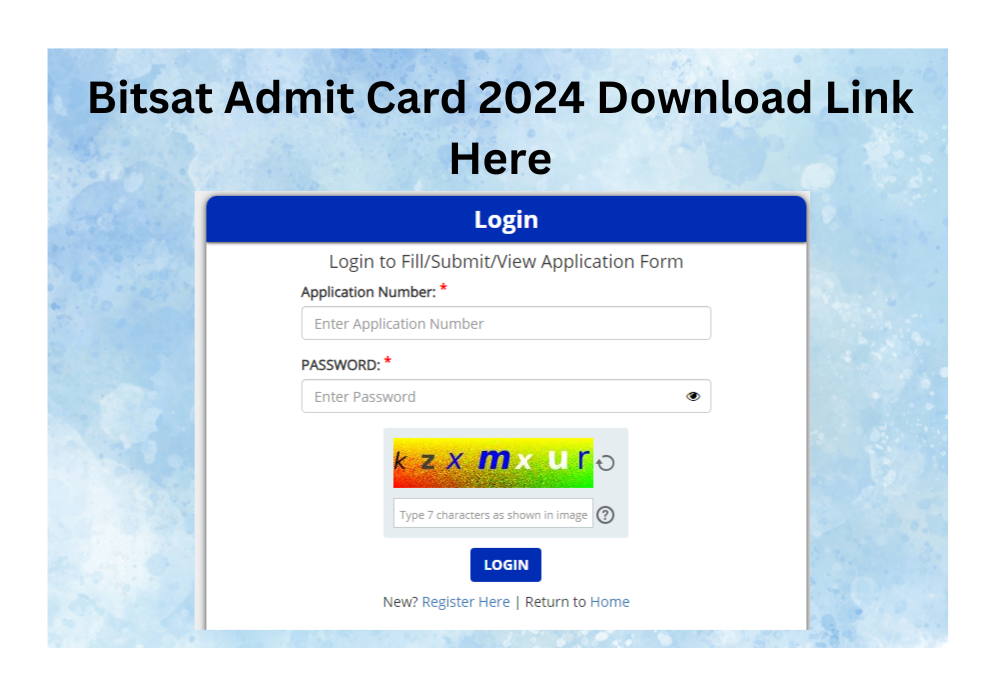 Bitsat Admit Card 2024 Download Link