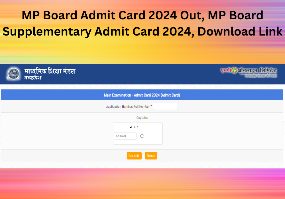 MP Board Admit Card 2024 Out