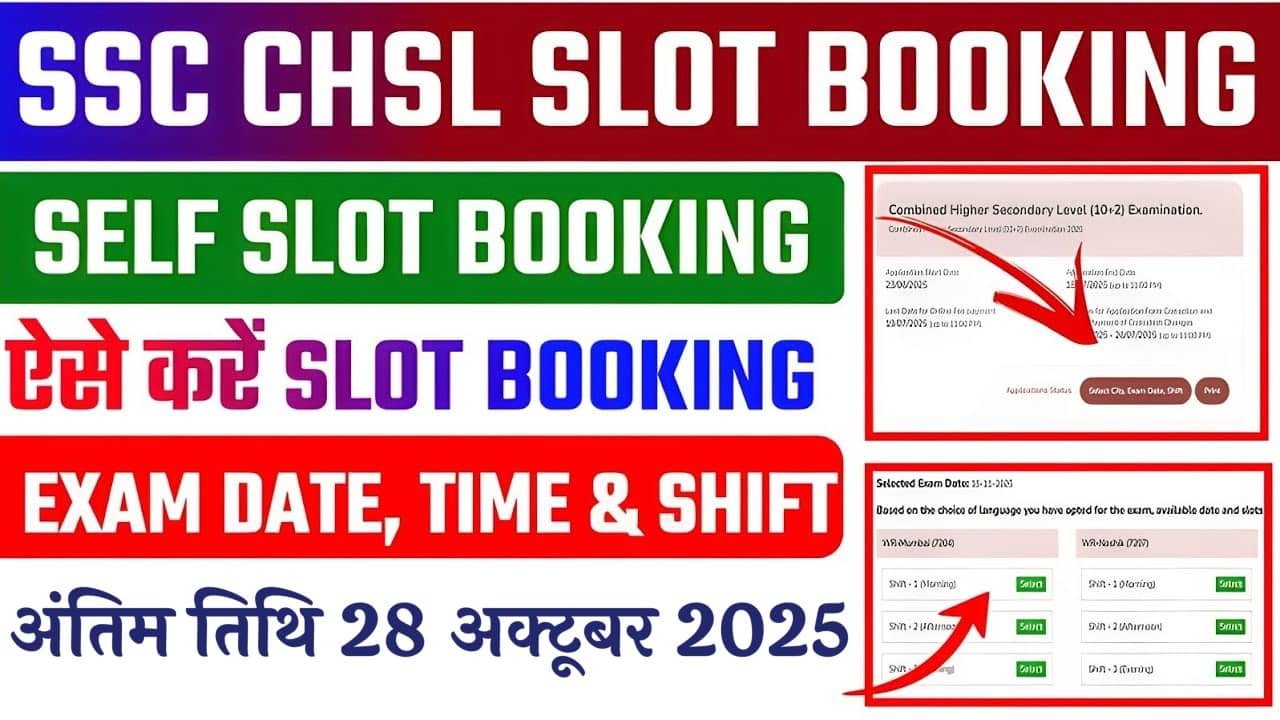SSC CHSL Exam Self Slot Selection 2025
