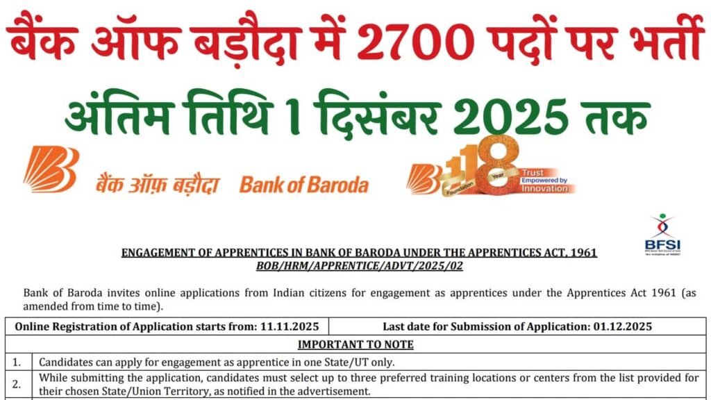 Bank of Baroda Recruitment 2025