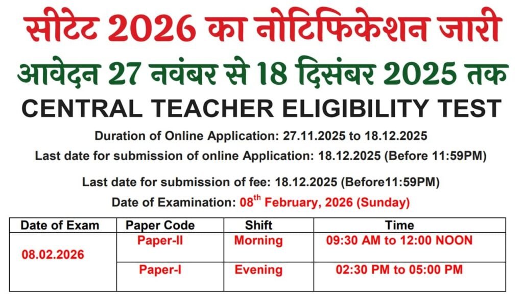 CTET 2026 Notification