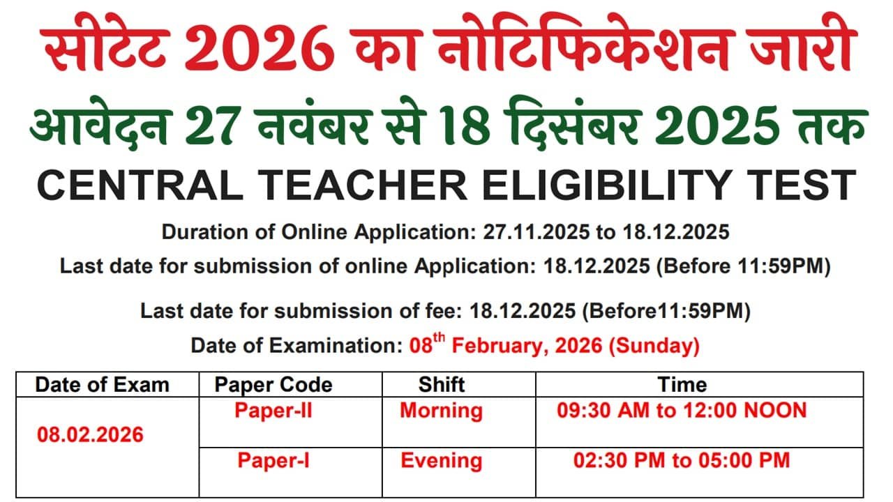 CTET 2026 Notification