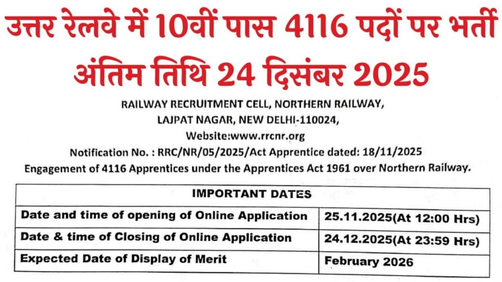 Northern Railway Recruitment 2025