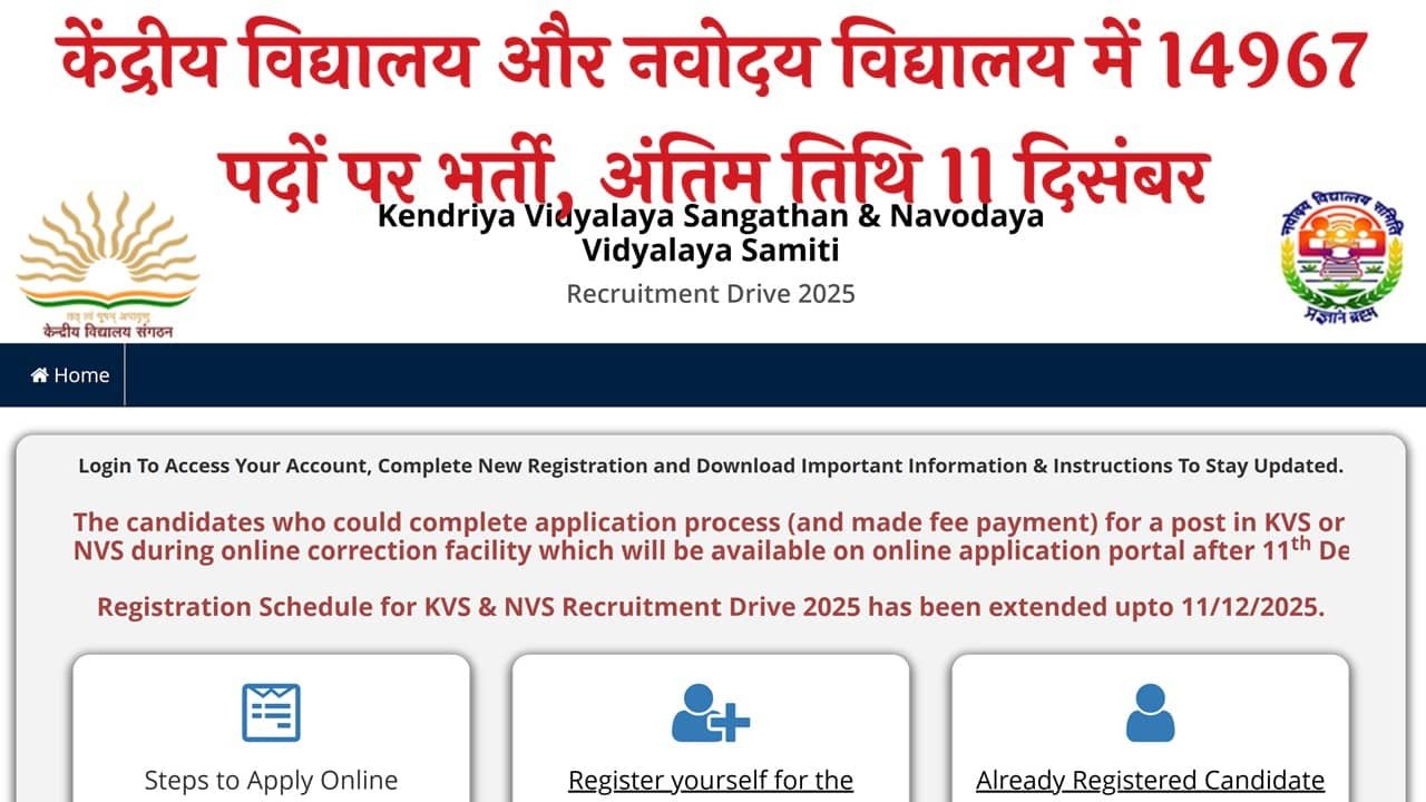 KVS and NVS Recruitment 2025