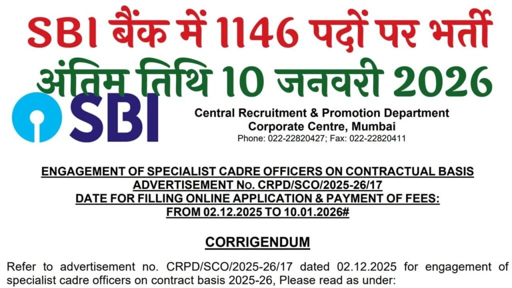 SBI Specialist Officer Recruitment 2025