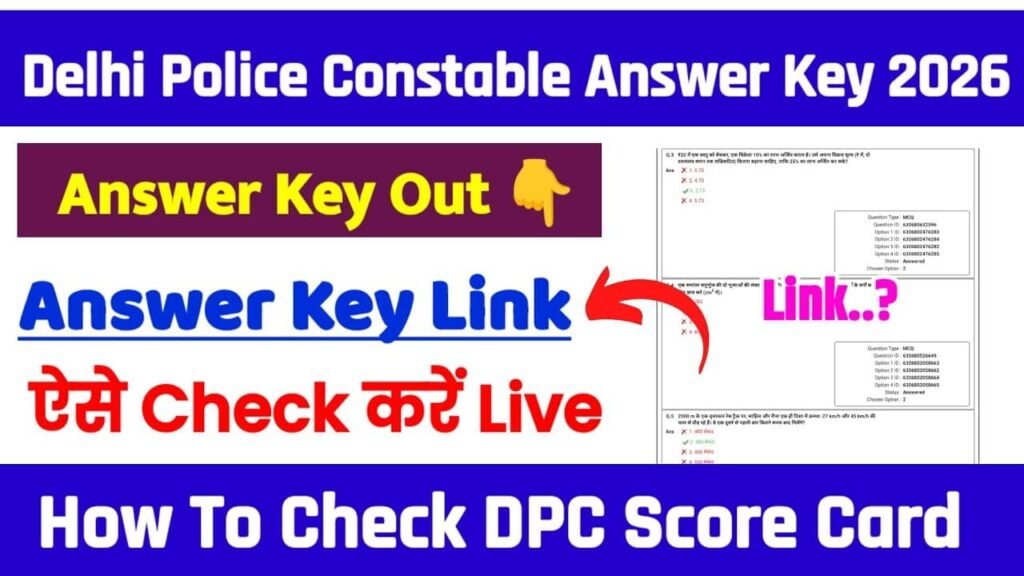 Delhi Police Constable Answer Key 2026