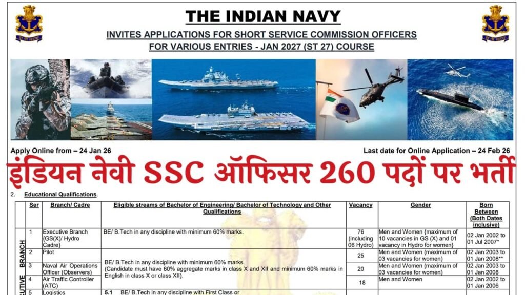 Indian Navy SSC Officer Recruitment 2026