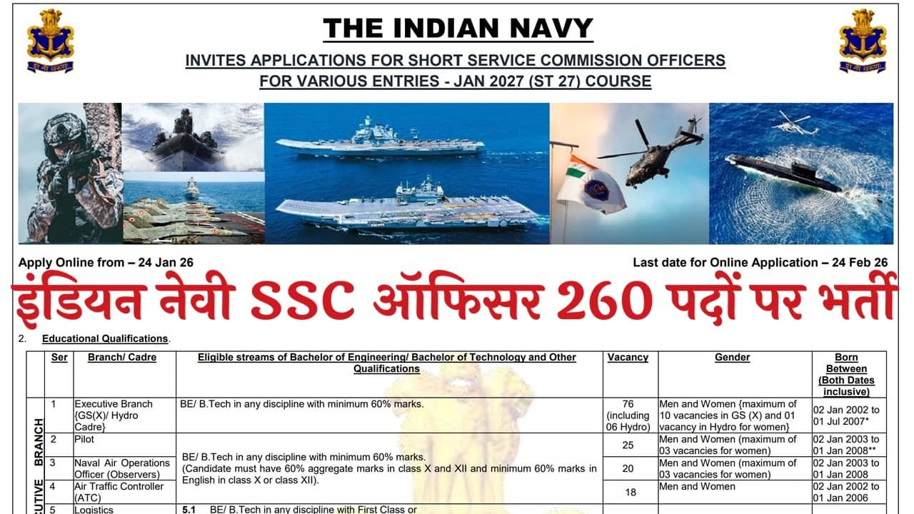 Indian Navy SSC Officer Recruitment 2026