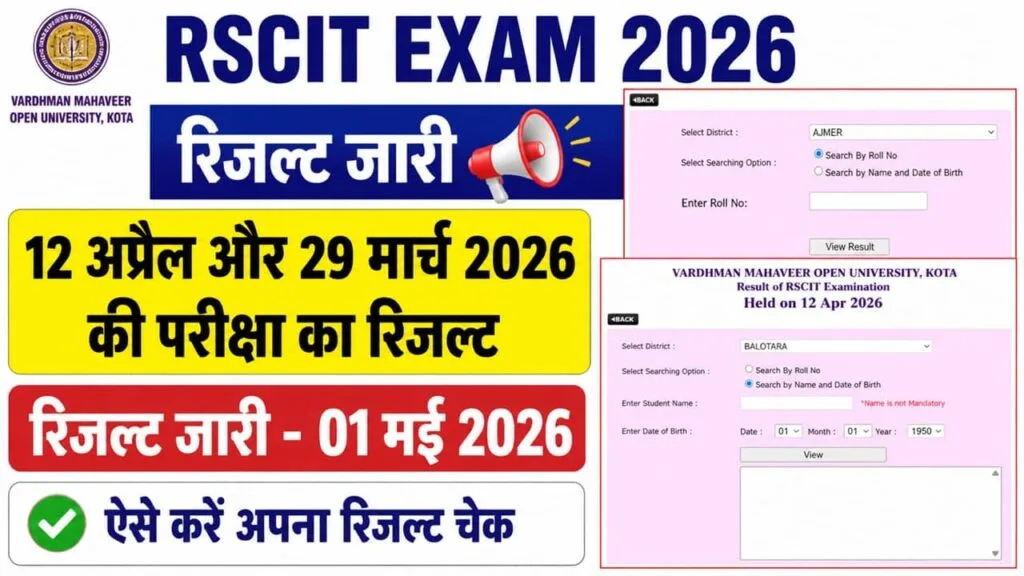 RSCIT Result 2026