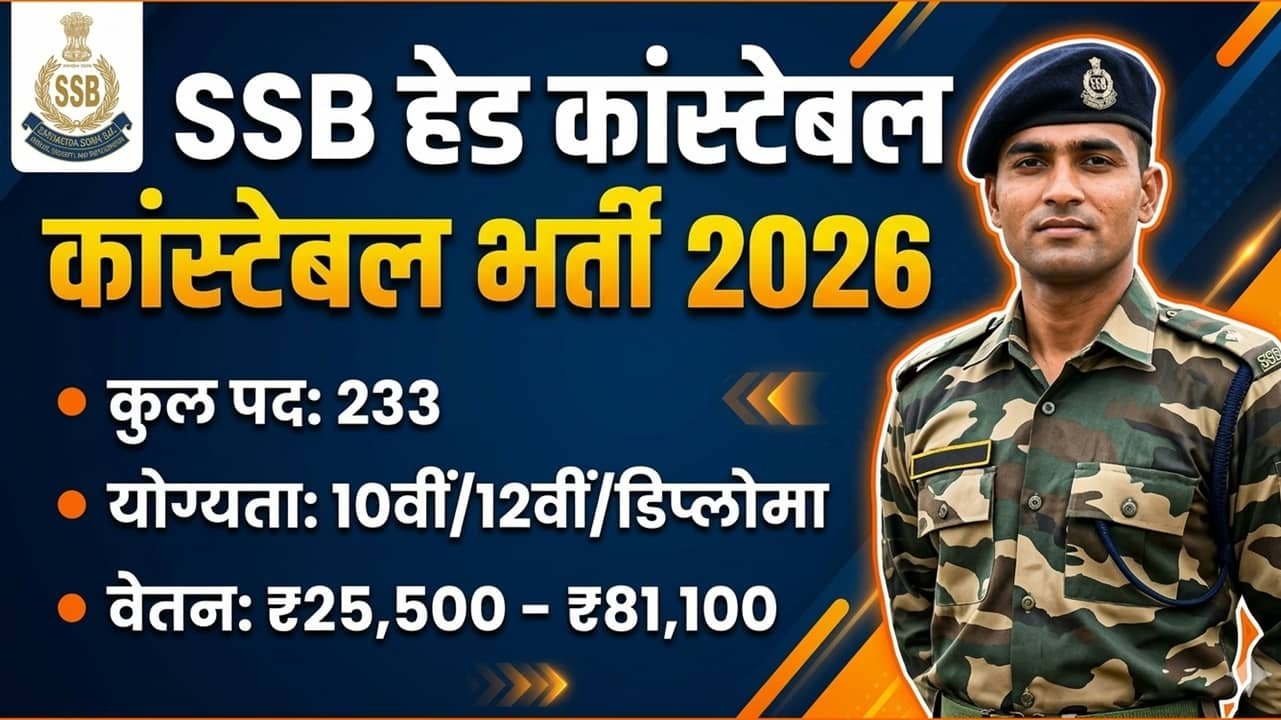 SSB Head Constable Recruitment 2026