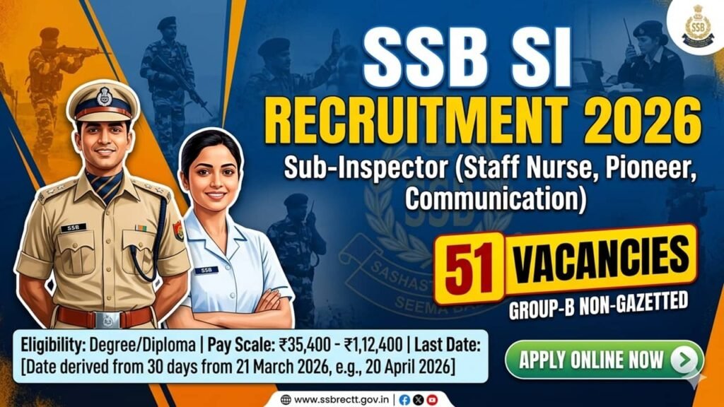 SSB SI Recruitment 2026