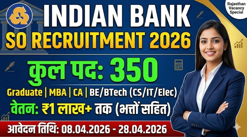 Indian Bank SO Recruitment 2026
