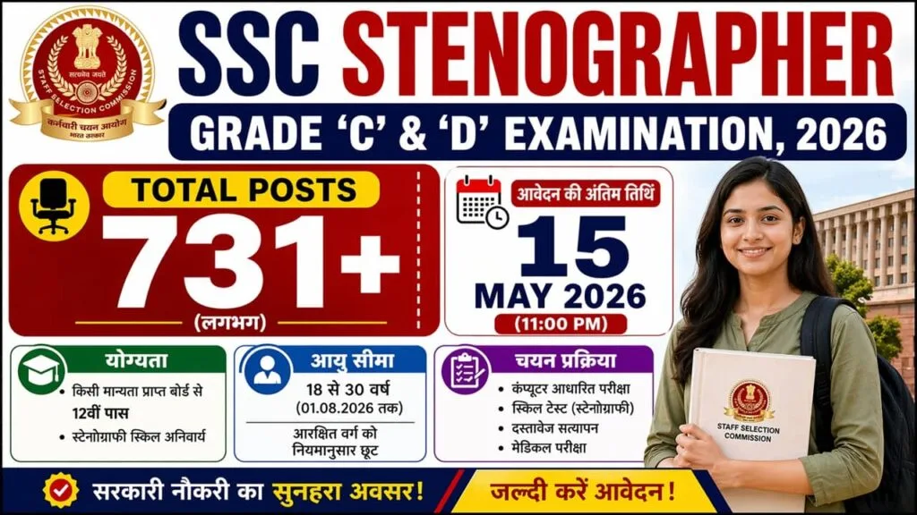 SSC Stenographer Recruitment 2026