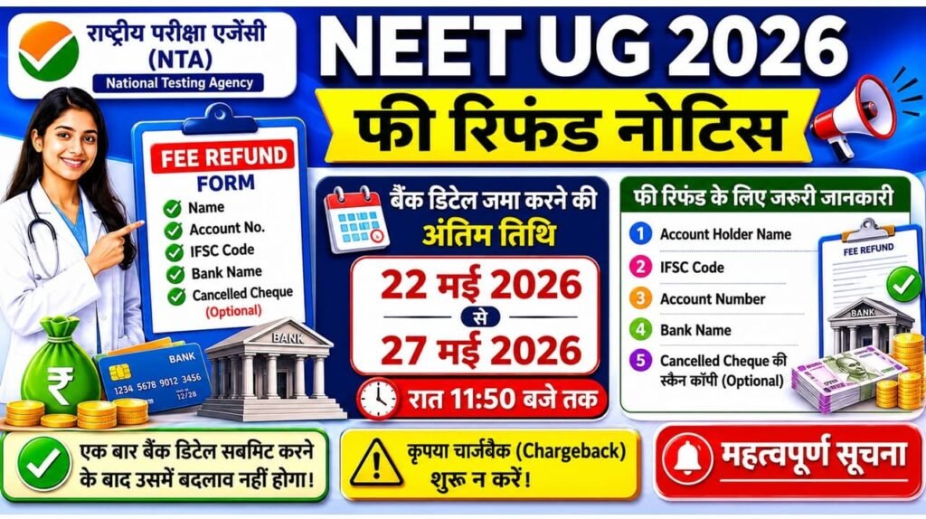 NEET UG 2026 Fee Refund Form