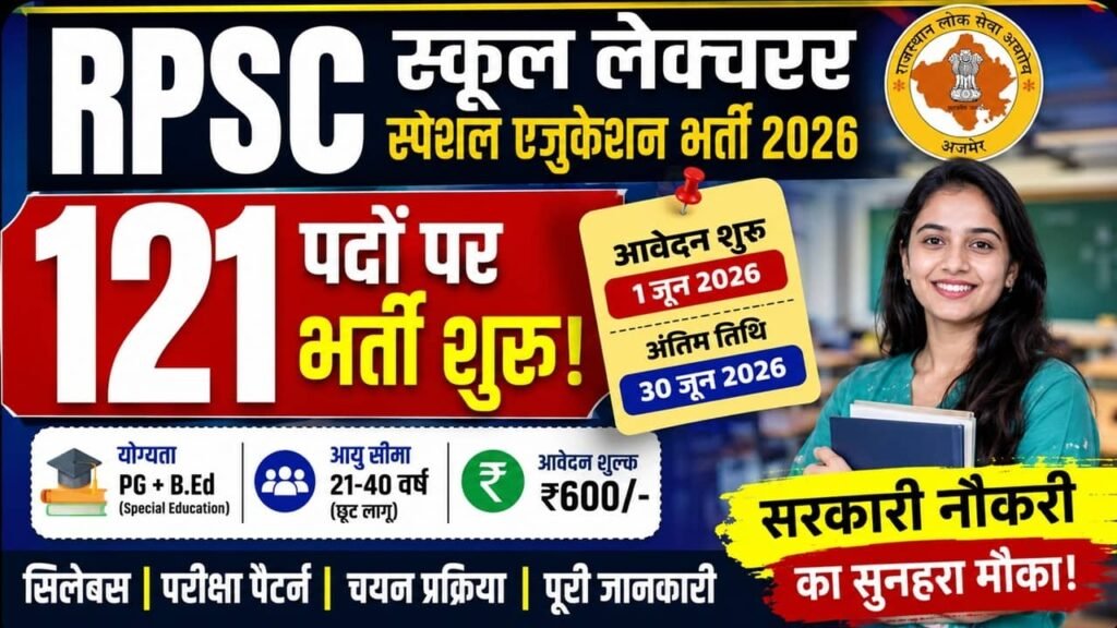 RPSC School Lecturer Recruitment 2026