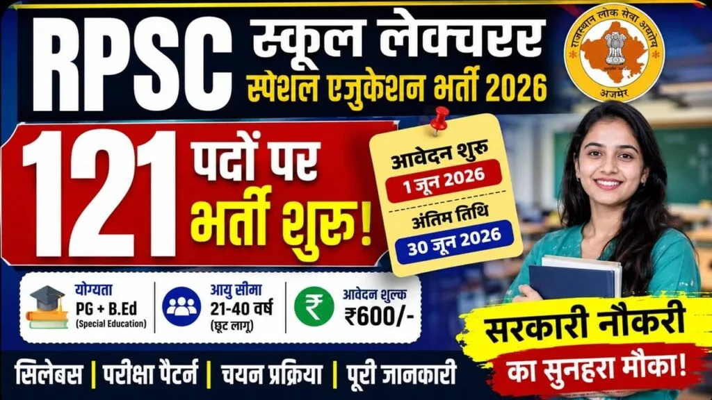 RPSC School Lecturer Recruitment 2026