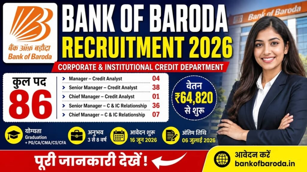 Bank of Baroda Manager Recruitment 2026