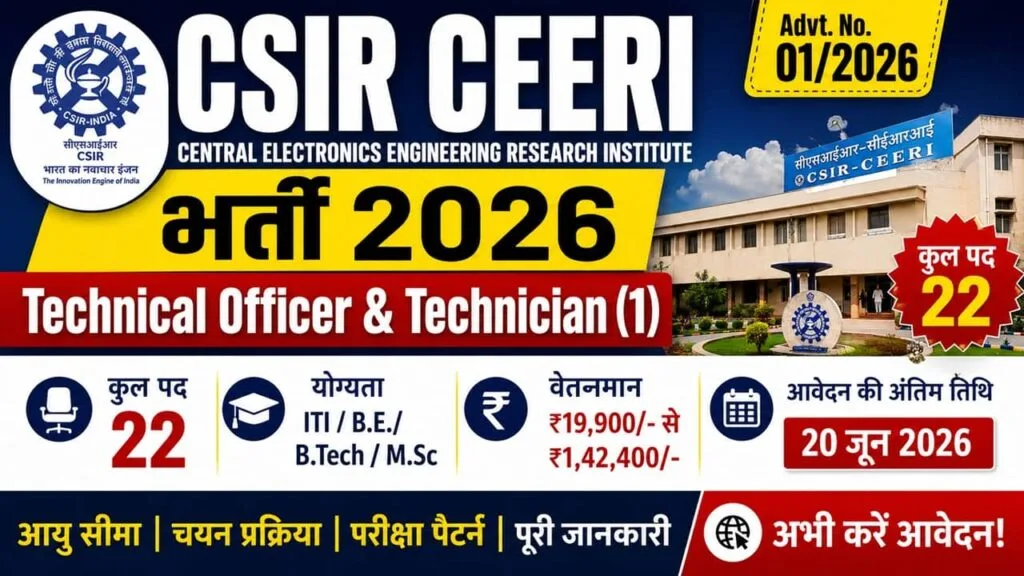 CSIR CEERI Recruitment 2026