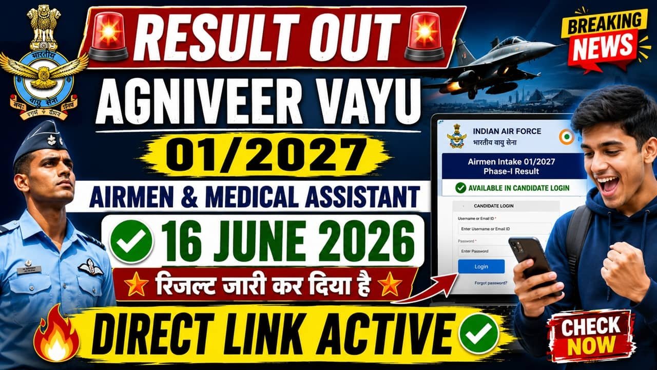 Indian Air Force Agniveer Result 2026