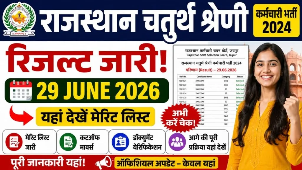 Rajasthan 4th Grade Revised Result 2026
