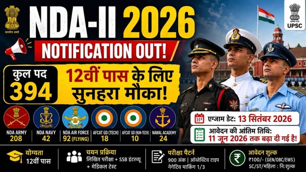 UPSC NDA Recruitment 2026