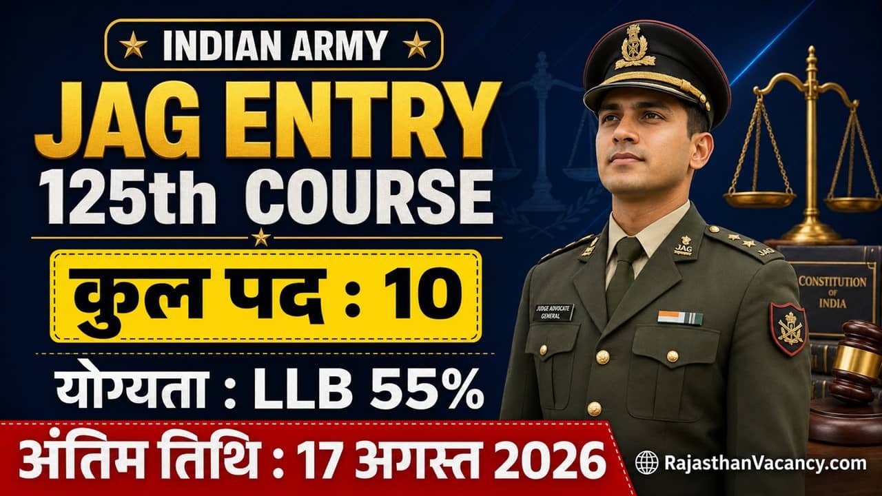 Indian Army JAG Entry 125th Course Recruitment 2026