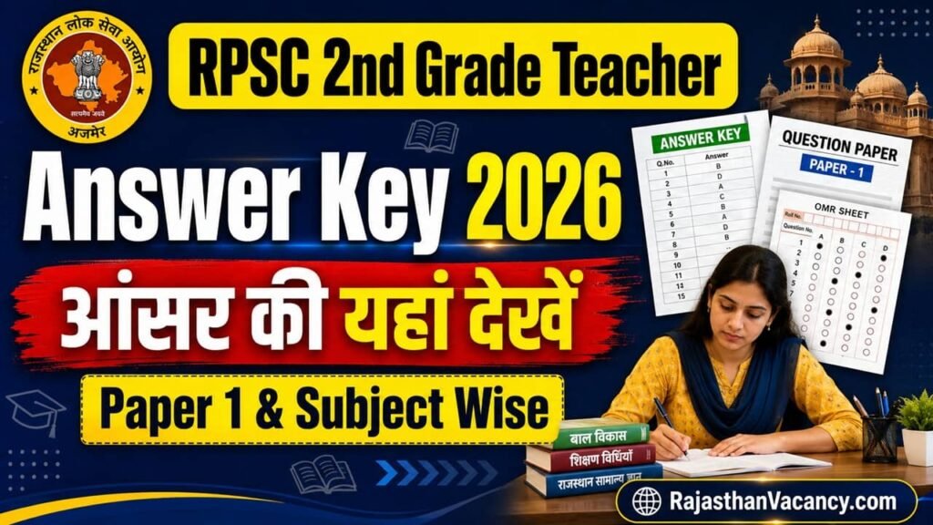 RPSC 2nd Grade Teacher Answer Key 2026