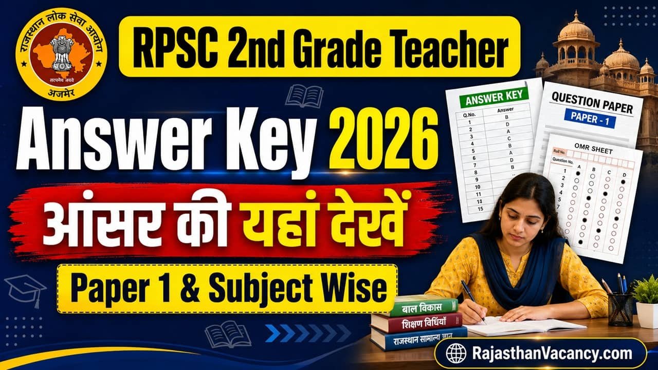 RPSC 2nd Grade Teacher Answer Key 2026