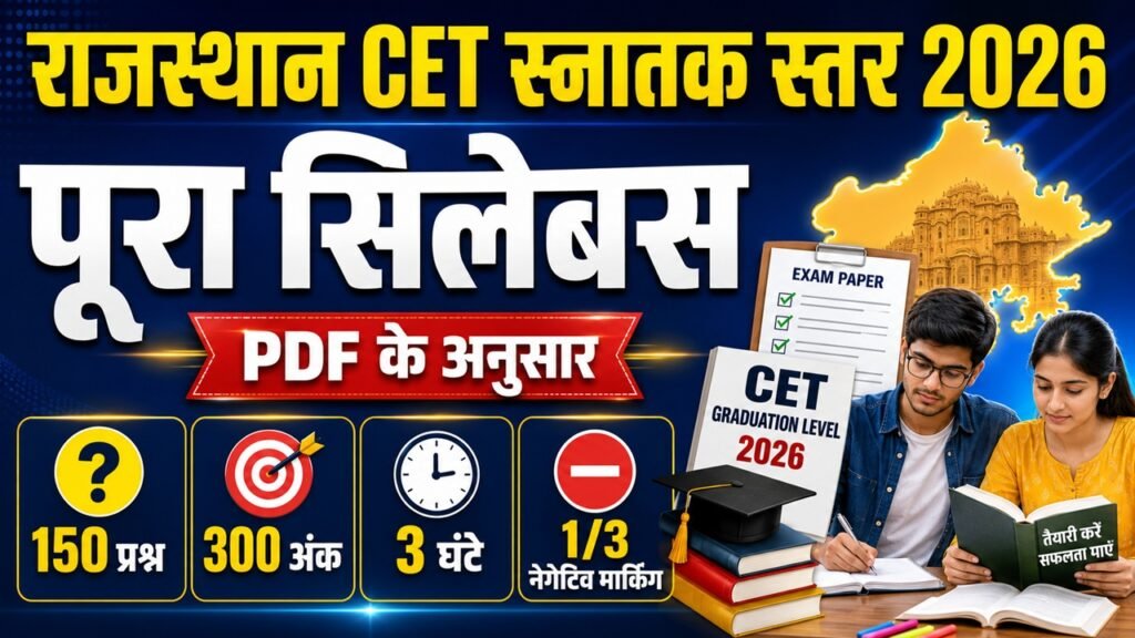 Rajasthan CET Graduation Level Syllabus 2026