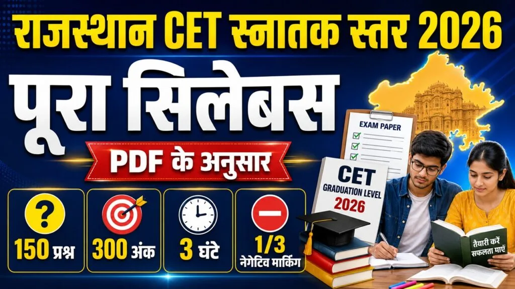 Rajasthan CET Graduation Level Syllabus 2026