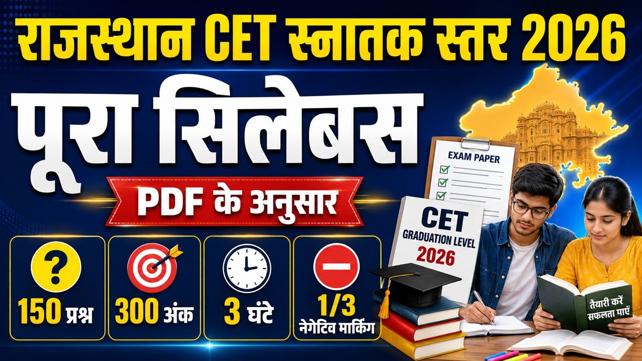 Rajasthan CET Graduation Level Syllabus 2026