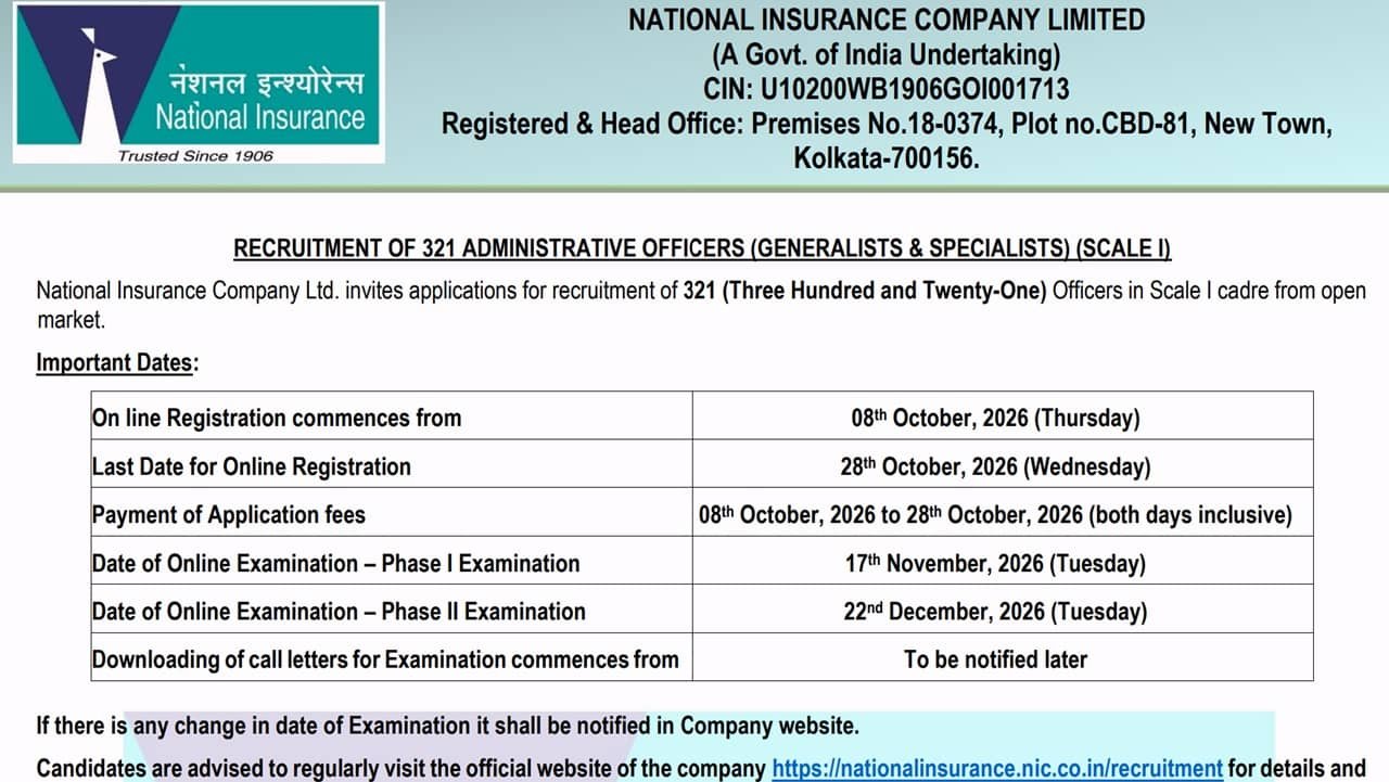 NICL AO Recruitment 2026
